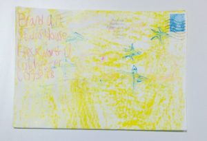 Bright yellow envelope to BrandArt