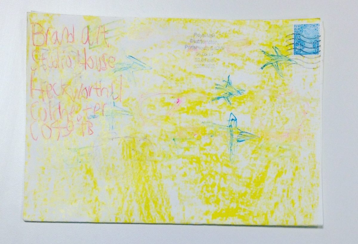 Bright yellow envelope to BrandArt