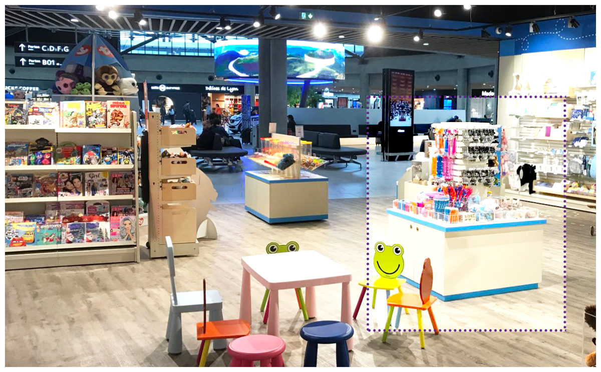 BrandArt bespoke artwork, in retail toy shop at airport